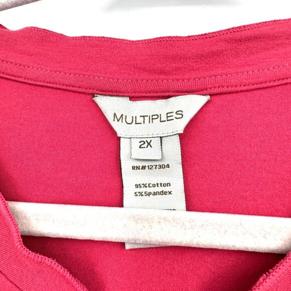 Multiples pink assorted Button raw edge lagenlook art to wear woman’s size 2X - Picture 2 of 9